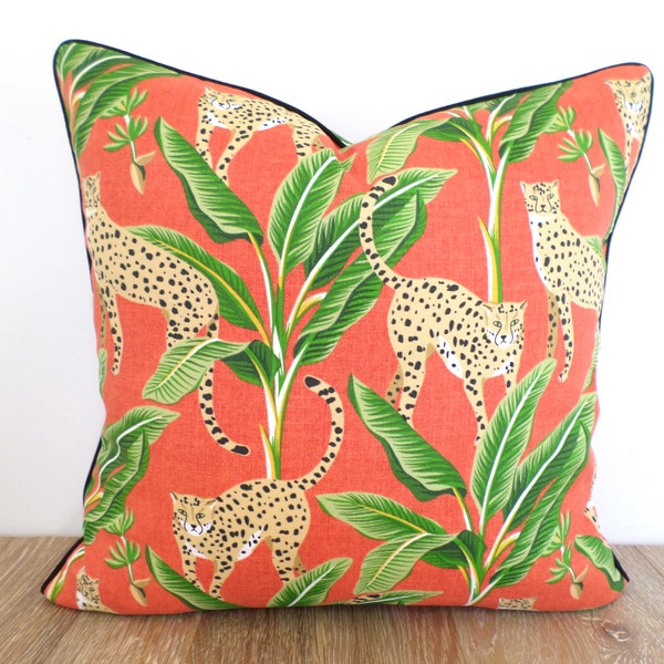 Red Leopard Pillows Etsy