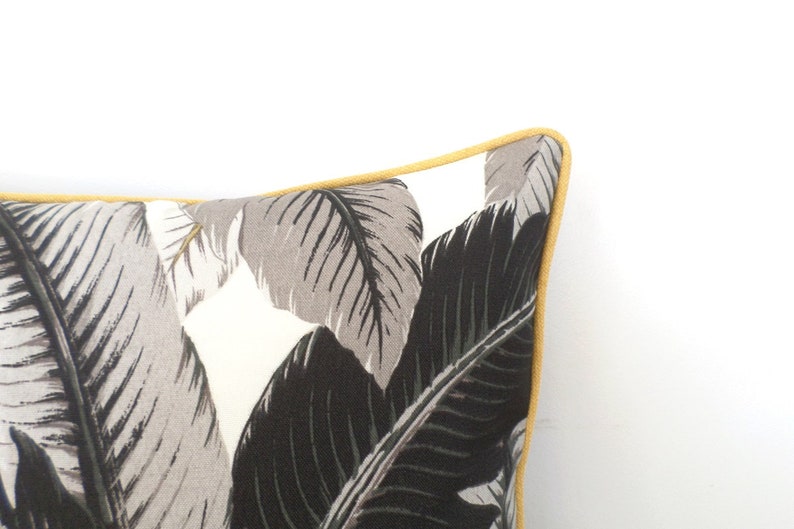 Black pillow cover Palm Beach Decor tropical outdoor pillow Etsy
