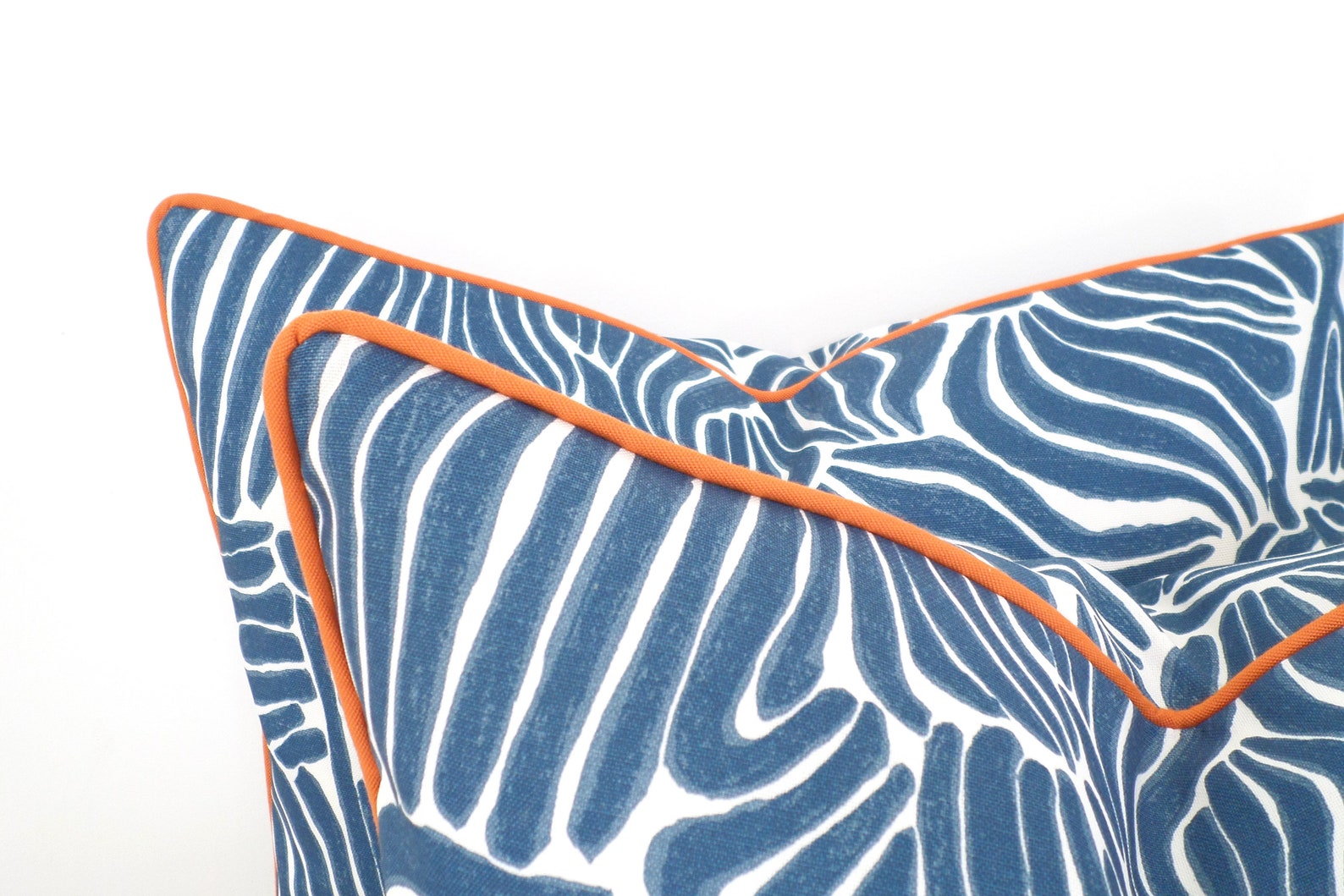 Blue Outdoor Pillow Cover Zebra Print Animal Print Pillow Etsy
