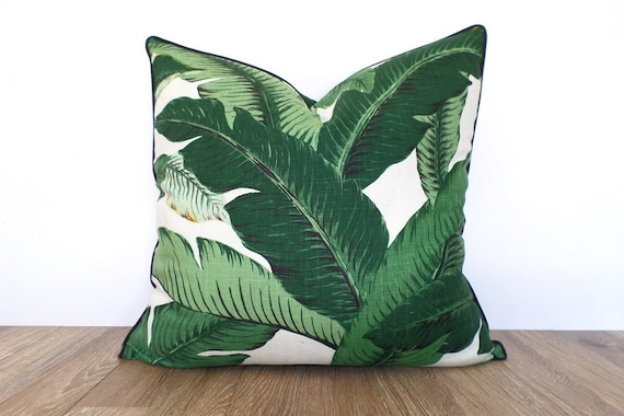 Banana leaf pillow sham 26x26 tropical banana leaf | Tropical pillows, Banana