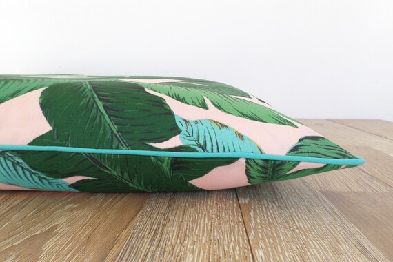 Tropical Dog Bed Cover Hollywood Regency Decor Medium Dog Duvet Cover Swaying Palm Print Green And Blush Pet Bedding Case