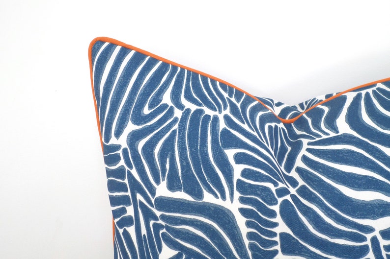 Blue Outdoor Pillow Cover Zebra Print Animal Print Pillow Etsy