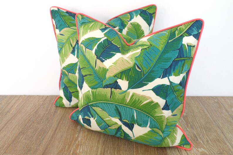 Tropical Outdoor Pillow Cover Banana Leaf Pillow Case Palm Etsy