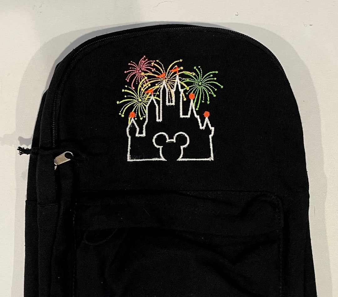 Kids Backpack Fireworks Over Castle Etsy