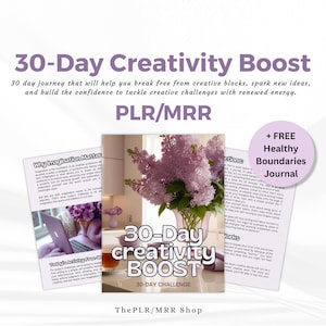 Master Resell Rights PLR Ebook 30-Day Creativity Boost, PLR, MRR, Done for you Ebook