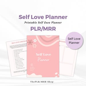 Master Resell Rights PLR Self Love Planner, PLR, MRR, Done for you printable Planner