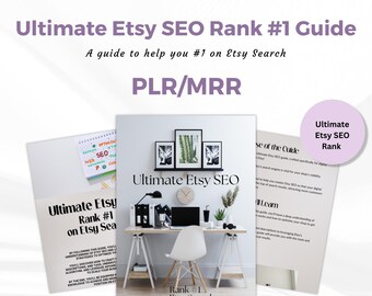 Master Resell Rights PLR Ultimate Etsy SEO Rank #1 Guide, Etsy Seo Tips for Digital Sellers Resellable Ebook, Plr, MRR, Done for you guide.