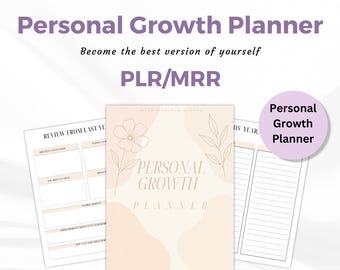 Master Resell Rights PLR Personal Growth Planner – Become the best version of yourself, PLR, MRR, Done for you planner.