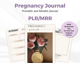 Master Resell Rights PLR Pregnancy Journal, PLR, MRR, Done for you journal.
