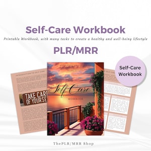 Master Resell Rights PLR Self Care Workbook, PLR, MRR, Printable Done for you Workbook