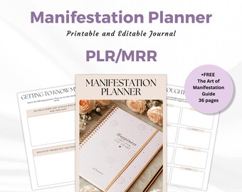 Master Resell Rights PLR Manifestation Planner, PLR, MRR, Done for you planner, Printable Planner.