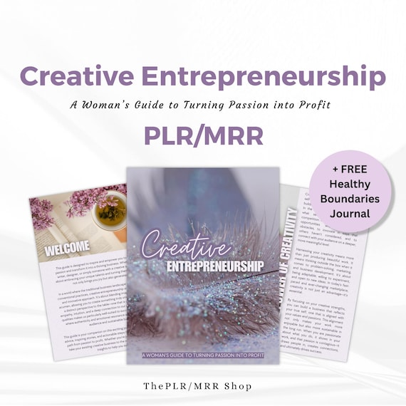 Master Resell Rights PLR Ebook Creative Entrepreneurship, PLR, MRR, Done for you Ebook