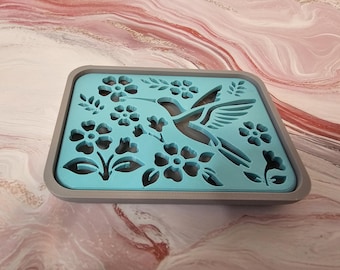 Jabonera con forma de colibrí: soporte para jabón con drenaje / Decoración para el baño