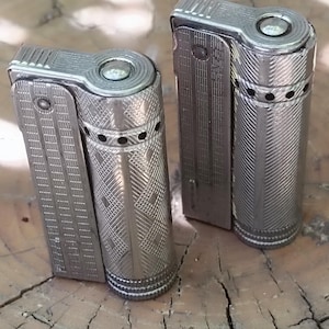 Pair of Vintage IMCO Junior 6600 Lighters – Made in Austria – Collectible Metal Petrol Lighters