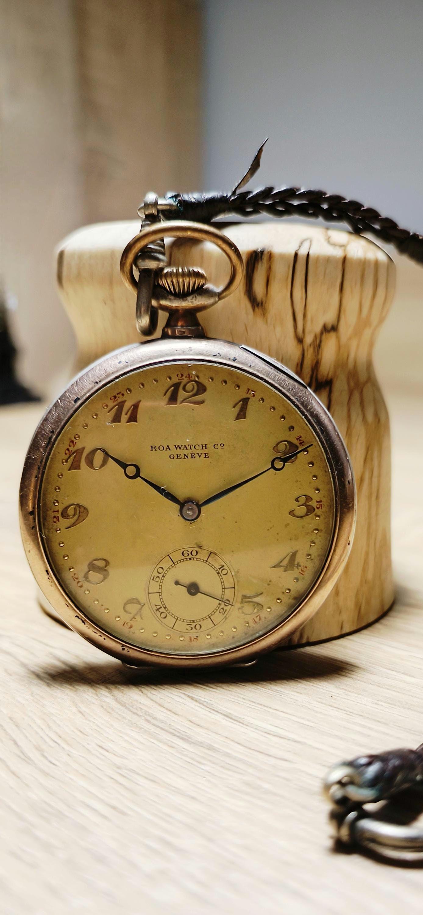 Cadran De Montre De Poche Vintage N.Y. Standard Co - 44 Mm, Pour Collection Ou Réparation (pièce Détachée)