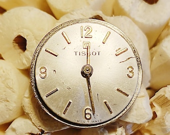 Vintage Tissot 17 Jewels Watch Movement - Running - For Parts or Repair