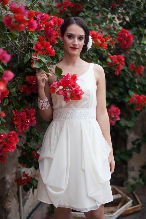 Abito Sposa Stile Boho Abito Sposa Corto Vestito Sposa | Etsy Italia