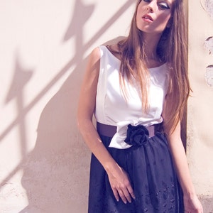 Black & White Formal Dress, Retro Cocktail Dress, Prom Dress, Bridesmaid Dress, Romantic Dress, Short Wedding Dress, Made To Measure
