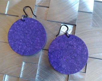 Purple circle resin hoops
