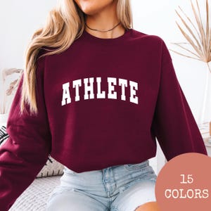 Athlete Collegiate Sweatshirt, College Unisex Sweatshirt