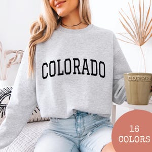 COLORADO Sweatshirt, Collegiate Crewneck Sweater Unisex, USA States Sweatshirt
