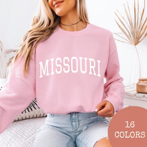 MISSOURI Sweatshirt, Collegiate Crewneck Sweater Unisex, USA States Sweatshirt