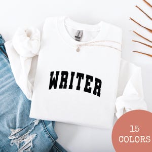 Writer Collegiate-sweater, uniseks universiteitssweater