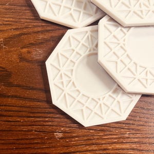 StoneWeave Coaster Set (4-Pack) – Modern Drink Coasters | Minimalist Geometric Home Decor | Drukker Co