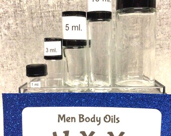 Men Cologne Oils, V, X & Y, Free Sample with Purchase, Travel Size, Imitation Oils, Muslim Oils, Dupe Scents, Body Oils