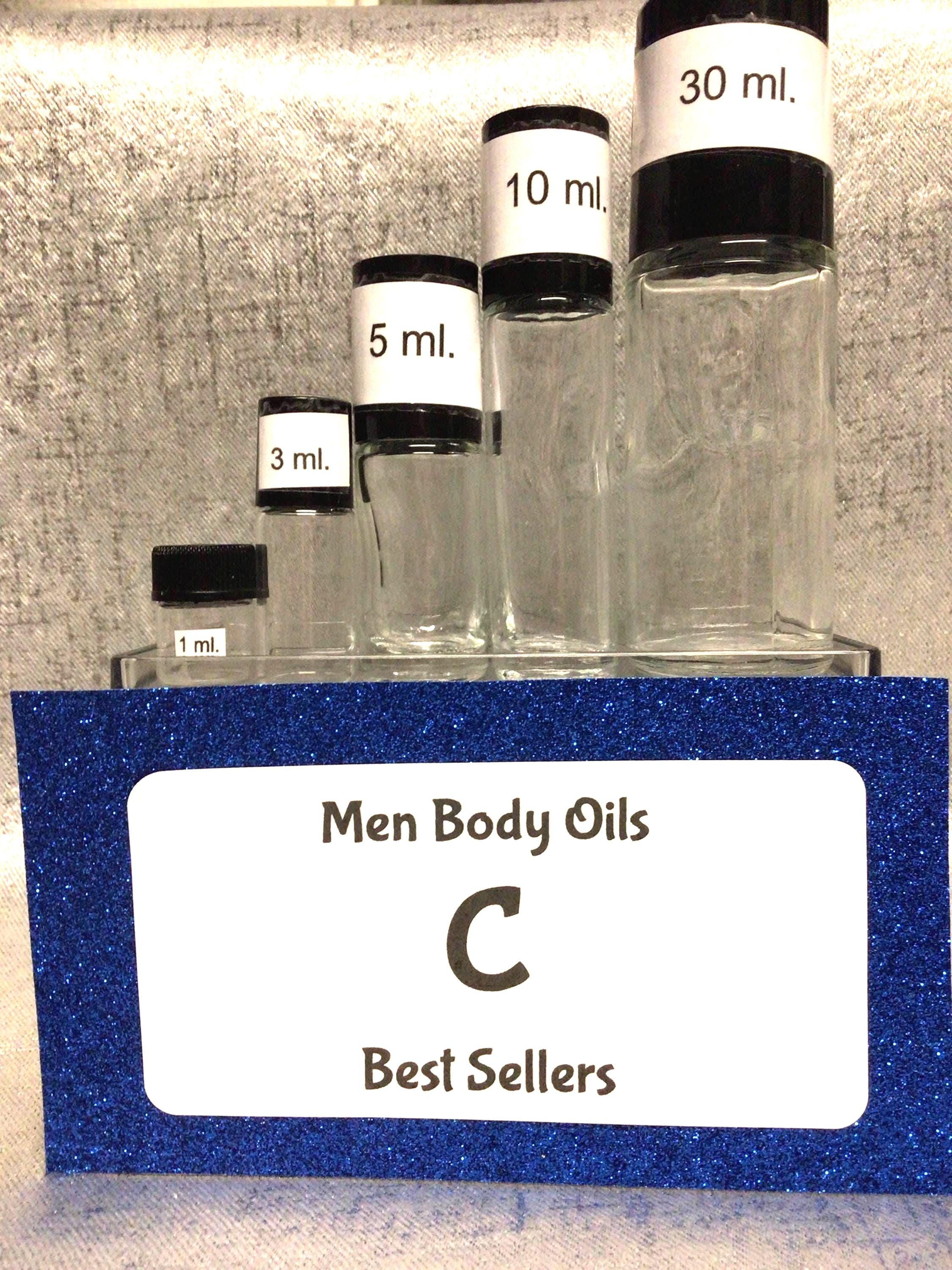 Men Cologne Oils, C&D Men Designer Type Scents, Free Sample with Purchase, Imitation Oils, Gift for Him, Roll on Bottles