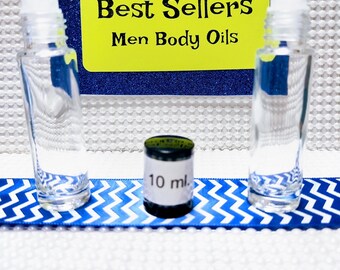 Men Cologne Oils, 10 ml Roll on Bottles, Muslim Oils, Designer Type, Dupe Oils, Gifts for Him, Imitation Oils