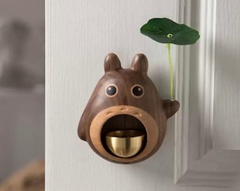 Handcrafted Wooden Totoro Doorbell, Handmade Windchime, Fridge Magnet, Hanging Decoration, Studio Ghibli Totoro Lover Gift