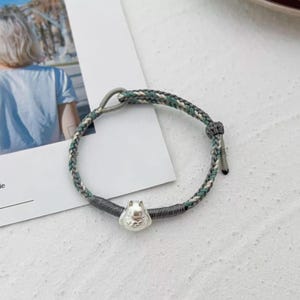 Totoro 925 Sterling Silver Charm Bracelet, Cute Kawaii Totoro Charm, Cartoon Kawaii Character 925 Sterling Silver Bracelet