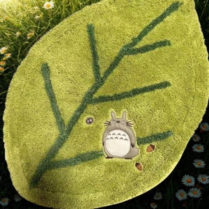 Totoro-matta, Studio Ghibli-tuftad matta, Ghibli-tema halkfri badrumsmatta, halkfri mjuk tvättbar matta, matta för sovrum, badrum bild 2