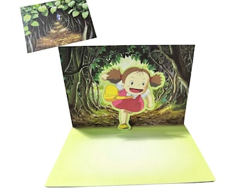My Neighbor Totoro Ponyo Pop Up 3D Notecard, Ponyo 3D Birthday Card, Special Occasion, Gift for Totoro Ponyo Lovers