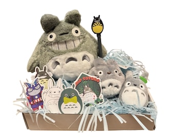 My Neighbor Totoro Inspired Plush Gift Set, Totoro Keychain Coin Purse, Pen, Stickers, Sandbagger, Plush Toys, Gift for Ghibli Fans, Anime