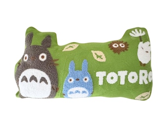 Adorable cojín bordado de Mi vecino Totoro, cojín bordado decorativo de Ghibli, cojín con temática de Ghibli