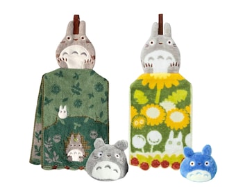 Pañuelo de toalla kawaii de Mi vecino Totoro, toallas inspiradas en Totoro de Ghibli, toalla de mano inspirada en Totoro, set de regalo para fans de Totoro