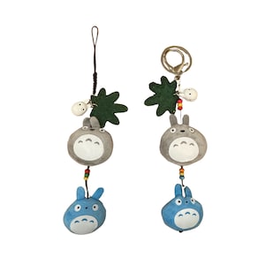 Handmade Totoro Inspired Keychain Charm Phone Charm, Studio Ghibli Bag Charm, Cute Totoro Keychain Phone Charm, Studio Ghibli Totoro Gift