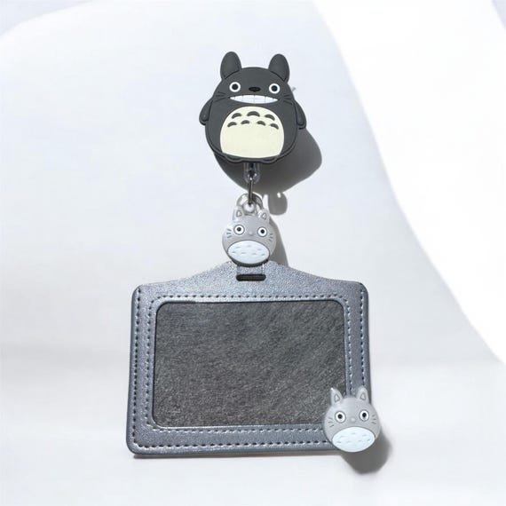 Personalized Totoro Inspired Adorable ID Badge Holder With Badge