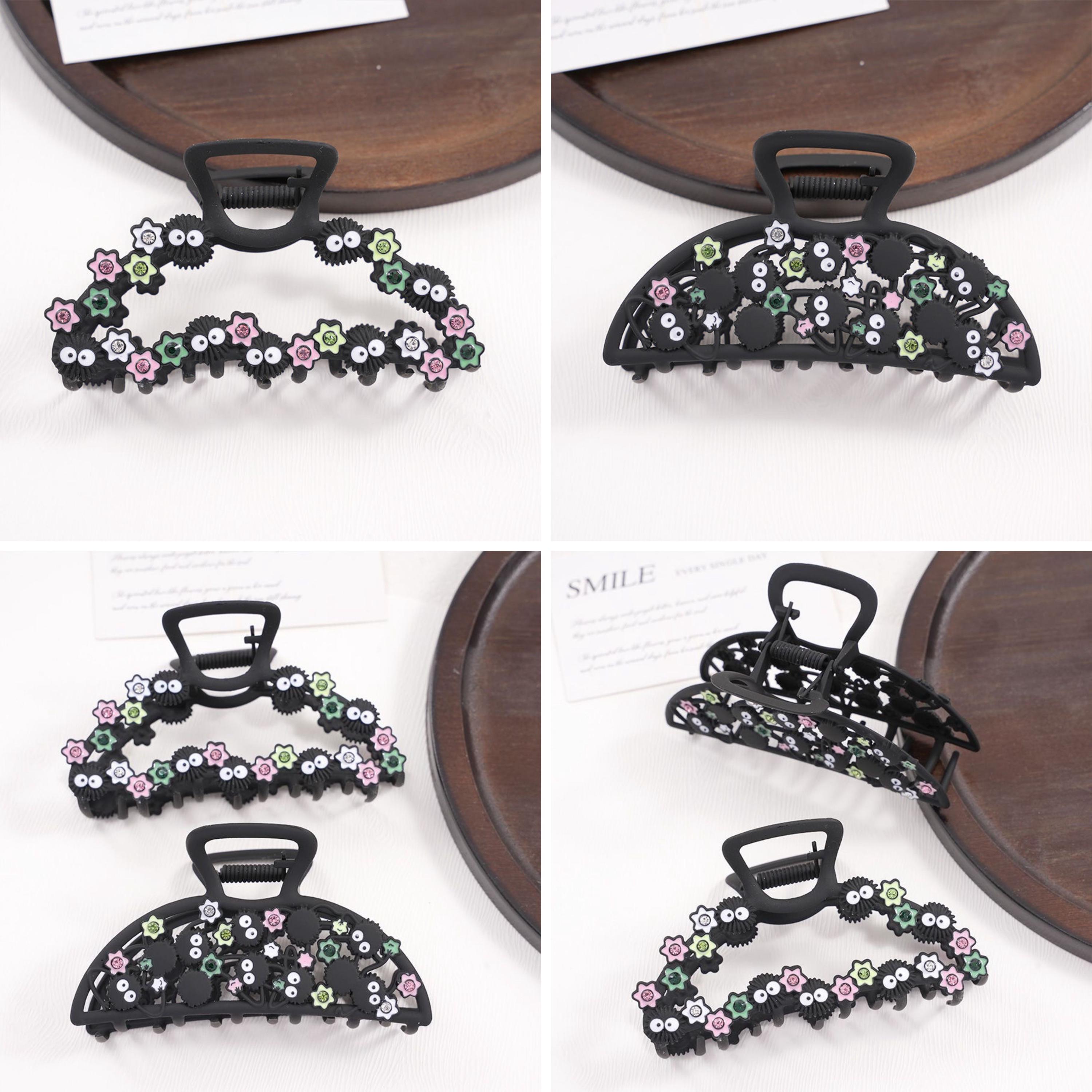 2 Pc Ghibli Soot Sprites Inspired Hair Claw Clips 
