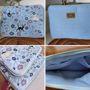 Set regalo blu di Kiki - Consegne a domicilio, set di gadget a tema Ghibli, borsa di Kiki, portachiavi personalizzato, custodia per iPad, regalo per i fan di Kiki. immagine 7