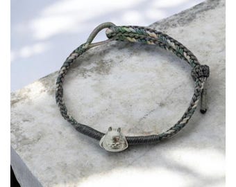 Pulsera con dije de Totoro en plata de ley 925, adorable dije kawaii de Totoro, pulsera de plata de ley 925 con personaje kawaii de dibujos animados