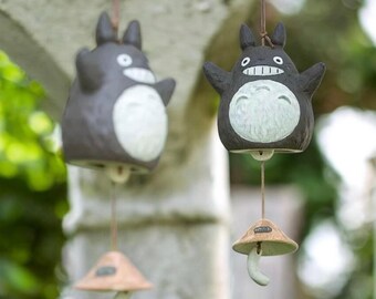 手作りのトトロ風鈴、トトロの部屋飾り、森の精霊トトロのホーム