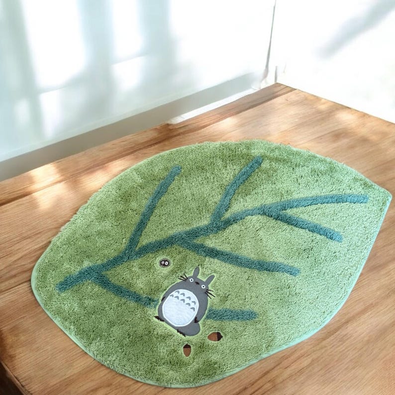 Totoro-matta, Studio Ghibli-tuftad matta, Ghibli-tema halkfri badrumsmatta, halkfri mjuk tvättbar matta, matta för sovrum, badrum bild 3