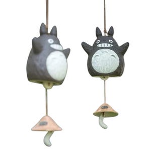 Carillón de viento de cerámica de Totoro hecho a mano, decoración de habitación de Totoro, decoración del hogar de Totoro, regalo para los amantes de Ghibli