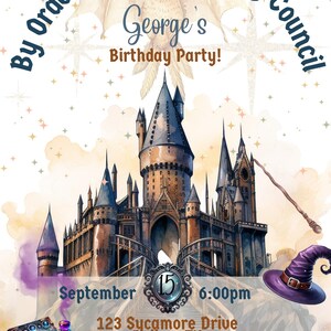 Invitation numérique de fête d&#39;anniversaire de magicien