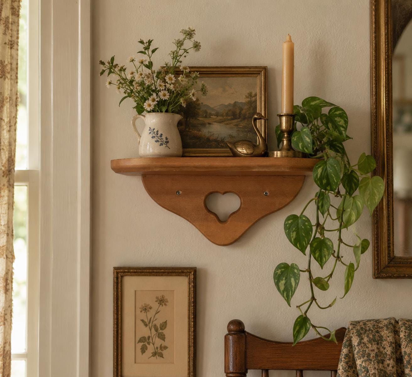 Vintage Wood Heart Shelves - Etsy
