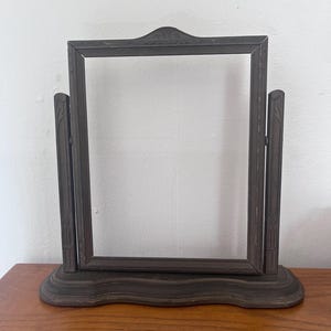 Large Antique Wooden Swivel Frame with Ornate Carved Details - Old World Decor