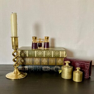 Vintage French Opera Glasses with Original Leather Case, Brass & Leather Theatre Binoculars, Library Decor, Gentleman’s Gift. image 10